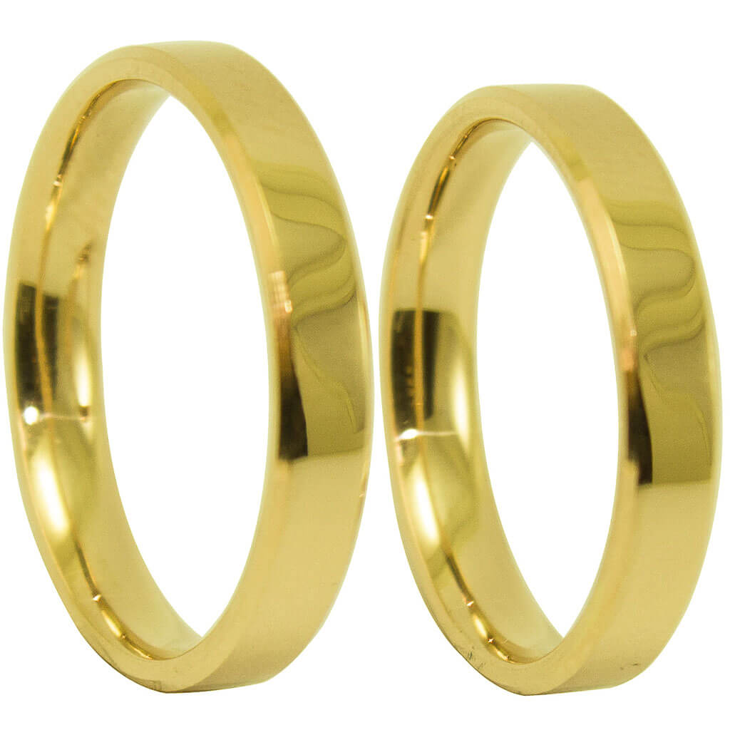 Aliança Casamento/Noivado reta ouro 18k 3mm